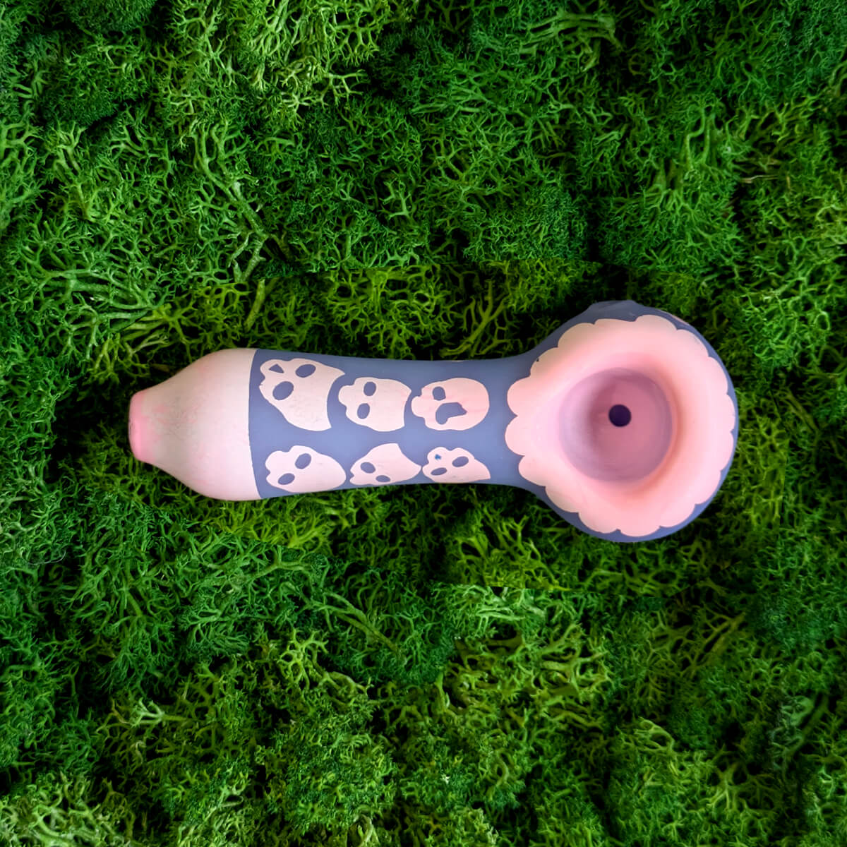 pipa in vetro rosa