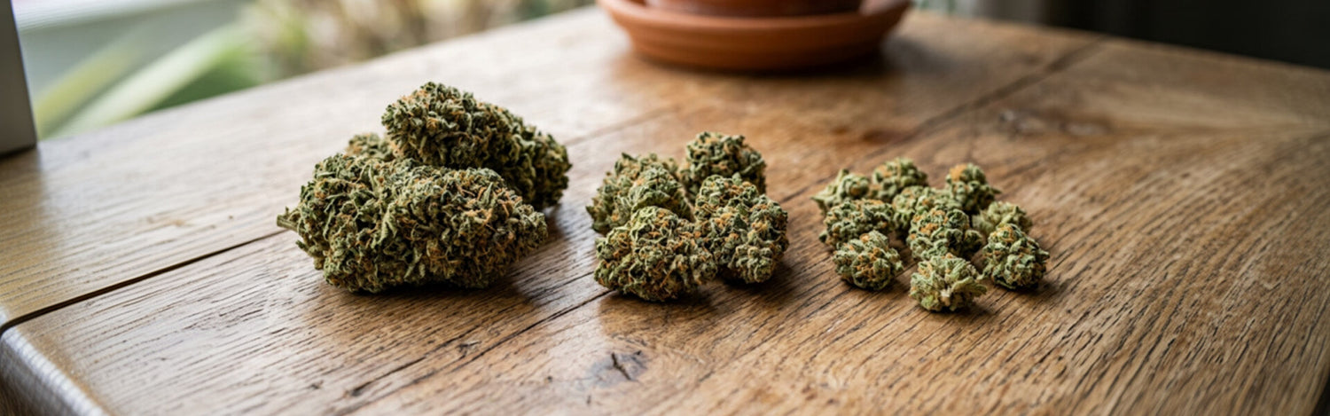 tipi infiorescenze CBD big bud small bud popcorn differenze