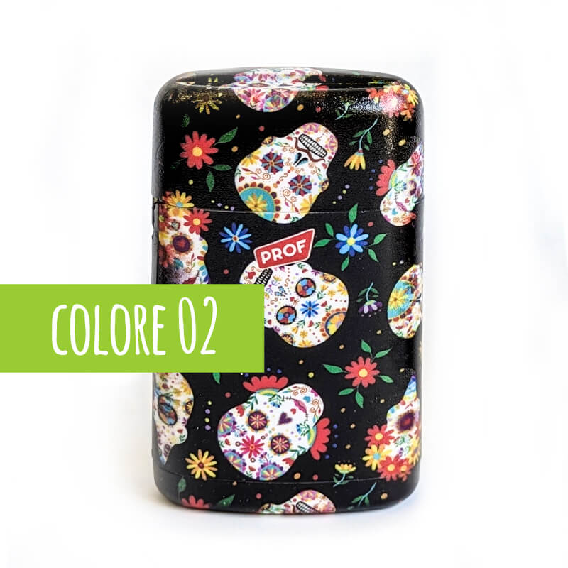 accendino antivento mexican skulls colore 2