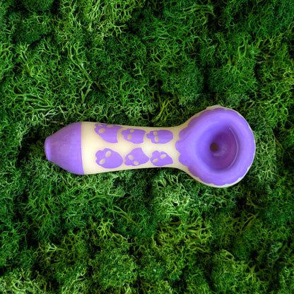 pipa in vetro viola
