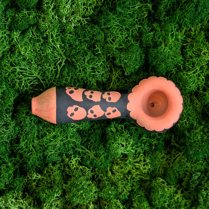 pipa in vetro arancione