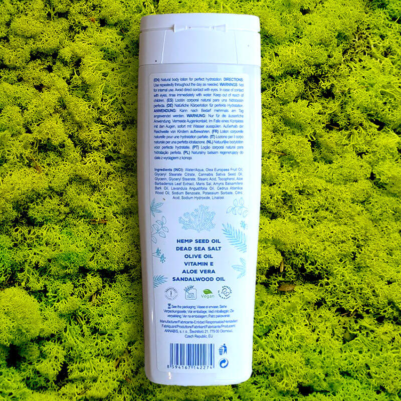 body lotion crema corpo annabis